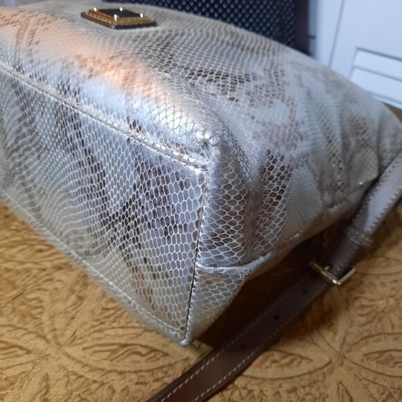 Dooney & Bourke Leather Python Print Hobo - Picture 9 of 14